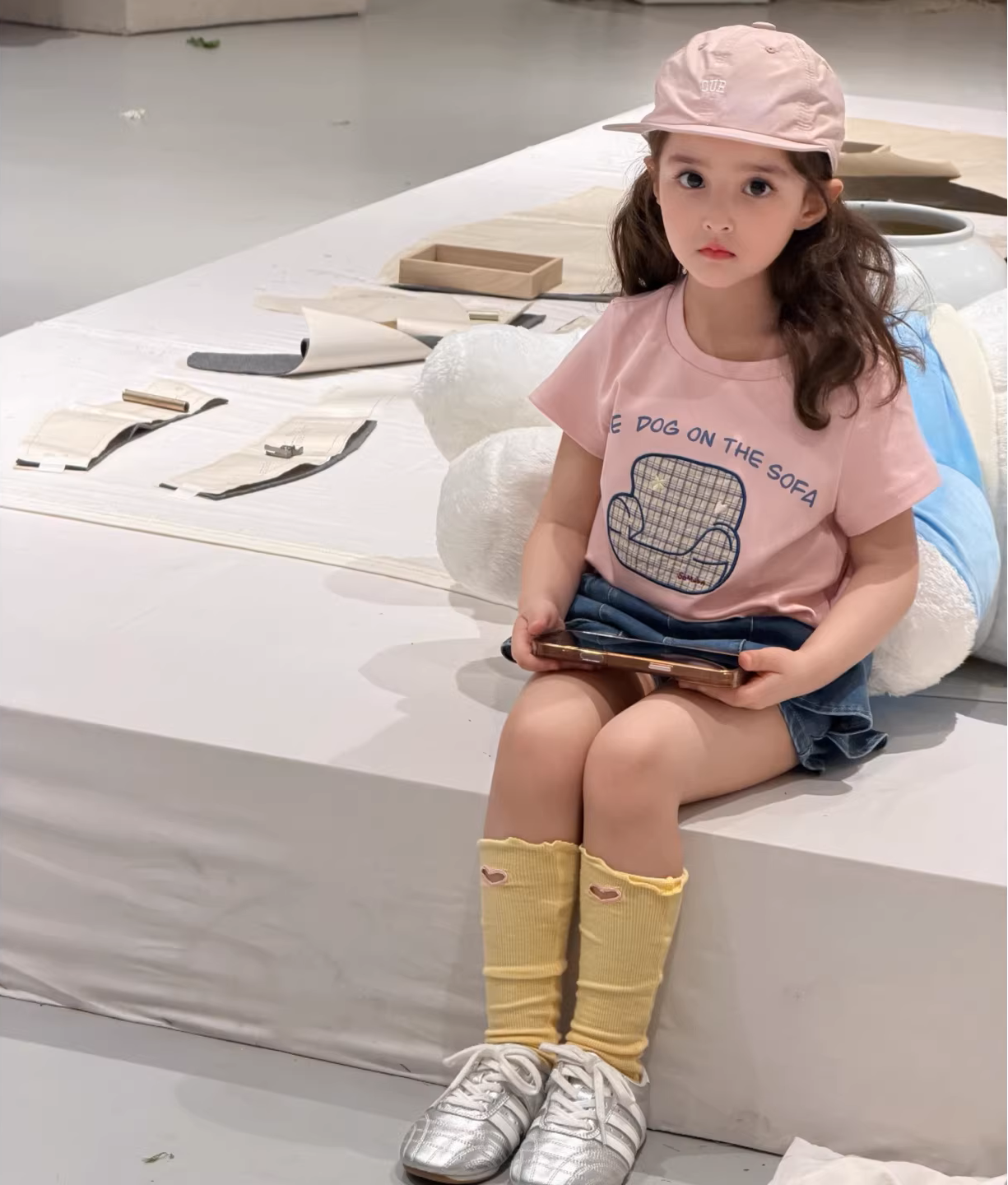 Set Bé Gái Áo Hồng Phối Quần Short Jean Kiểu