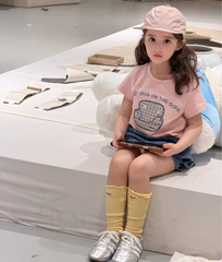 Set Bé Gái Áo Hồng Phối Quần Short Jean Kiểu