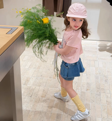 Set Bé Gái Áo Hồng Phối Quần Short Jean Kiểu