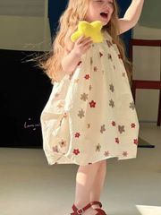 Váy Sát Nách Phối Hoa Dễ Thương