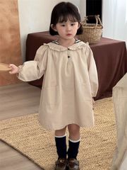 Váy Thủy Thủ Màu Be Dáng Suông Siêu Xinh