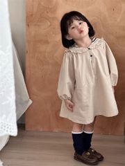 Váy Thủy Thủ Màu Be Dáng Suông Siêu Xinh