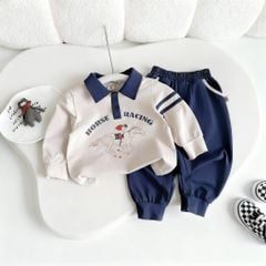 Bộ Dài Tay Polo Horse Racing