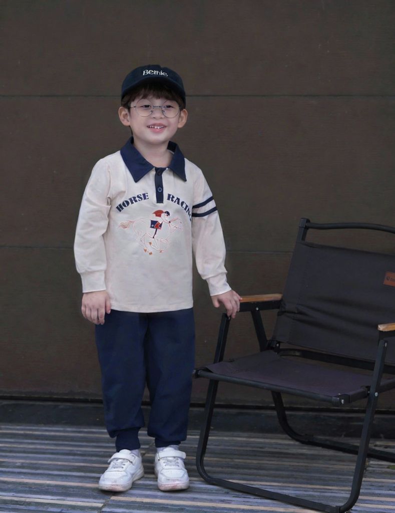 Bộ Dài Tay Polo Horse Racing