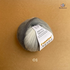 Len loang Angora Batik - Papatya, 100g - 550m, dùng để đan móc