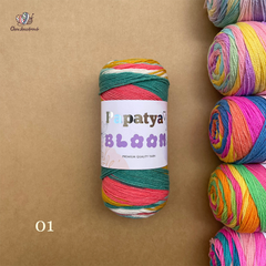 Len Bloom - Papatya, 100g - 335m, dùng để đan móc