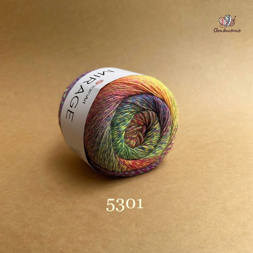 Len loang Mirage - Yarnart, 150g - 500m, đan móc áo, váy, khăn