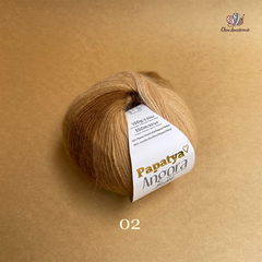 Len loang Angora Batik - Papatya, 100g - 550m, dùng để đan móc