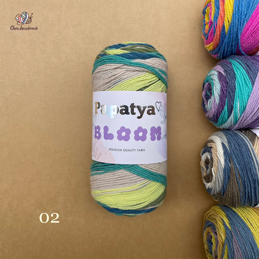 Len Bloom - Papatya, 100g - 335m, dùng để đan móc