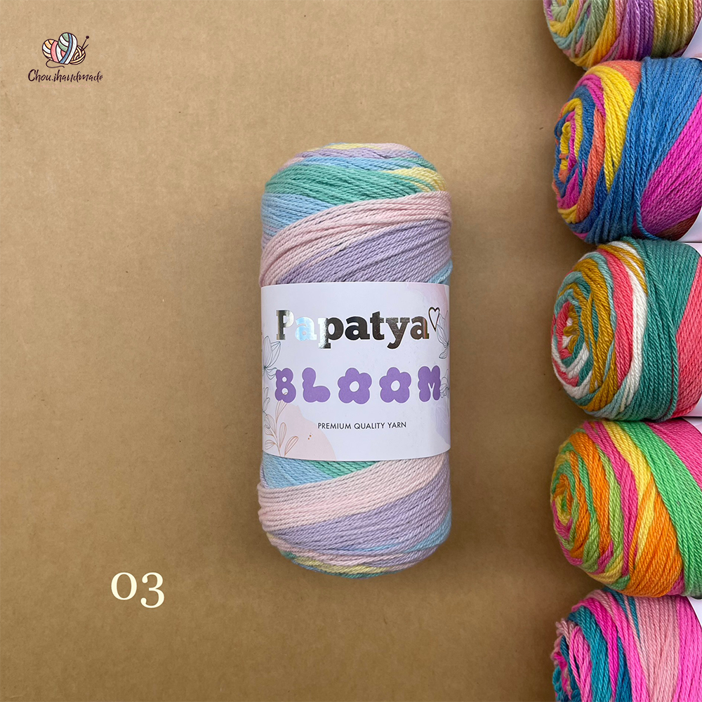 Len Bloom - Papatya, 100g - 335m, dùng để đan móc