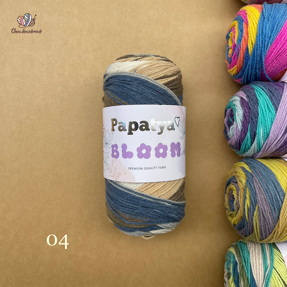 Len Bloom - Papatya, 100g - 335m, dùng để đan móc