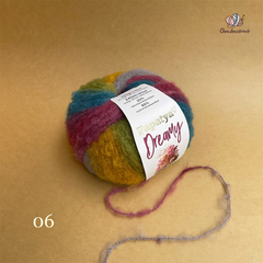 Len Dreamy - Papatya, 100g - 240m, dùng để đan móc áo, khăn, mũ