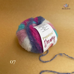 Len Dreamy - Papatya, 100g - 240m, dùng để đan móc áo, khăn, mũ