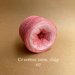 Cầu vồng cotton 1mm, sợi chập đan móc áo, váy, khăn