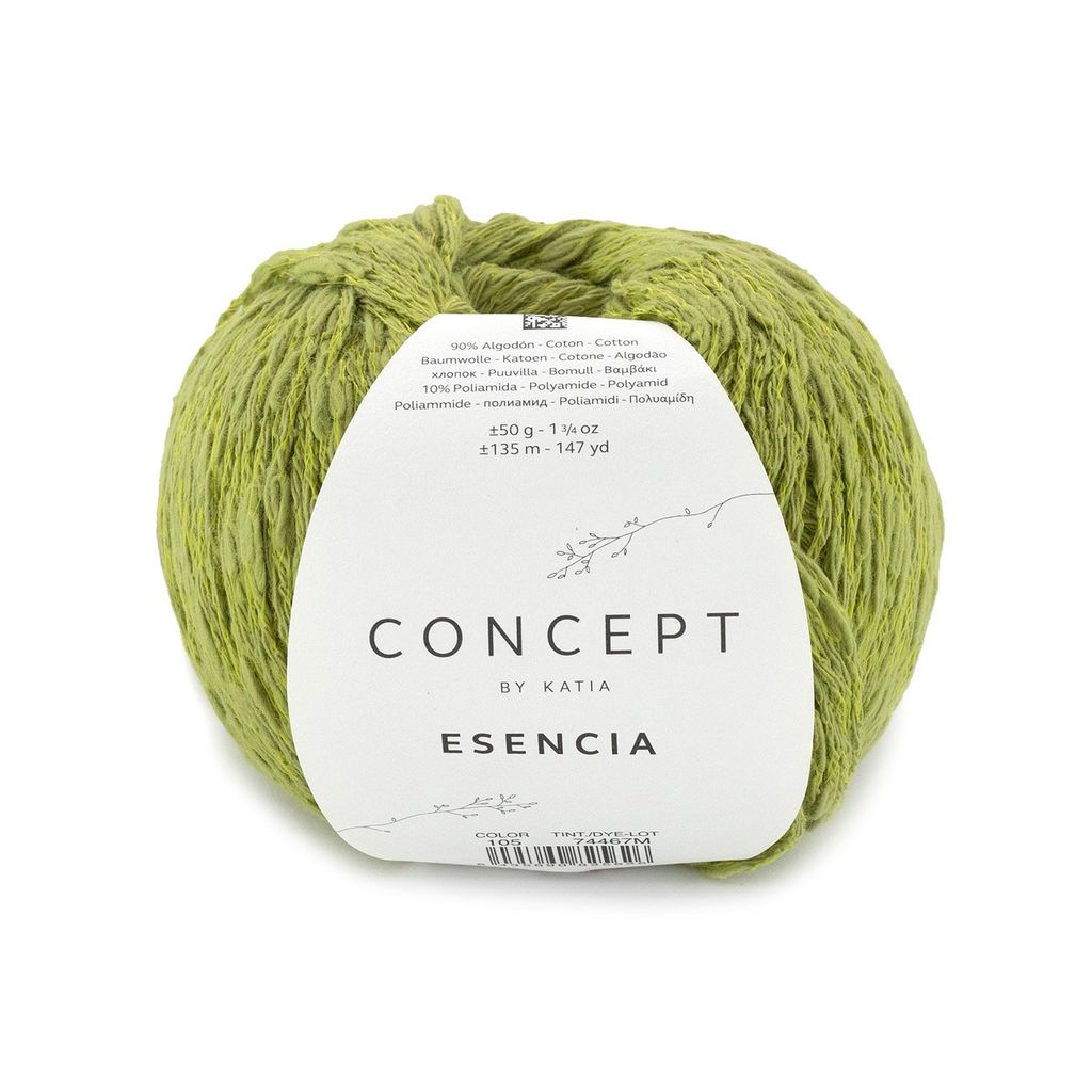 Sợi Esencia - Katia, 50g - 135m, dùng để đan móc áo, khăn