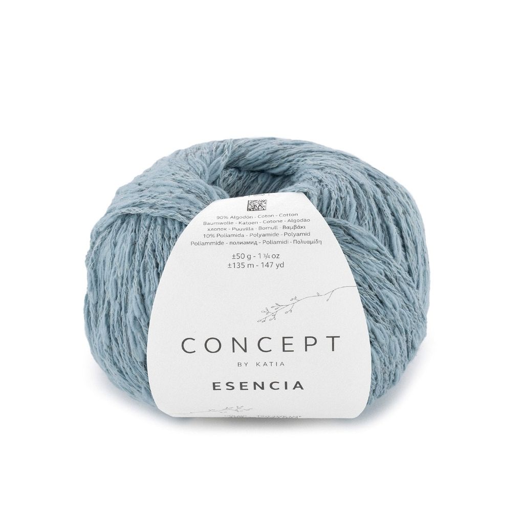 Sợi Esencia - Katia, 50g - 135m, dùng để đan móc áo, khăn