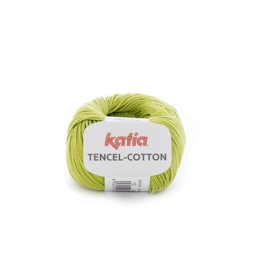 Sợi Tencel Cotton - Katia, 50g - 120m, dùng để đan móc áo, khăn