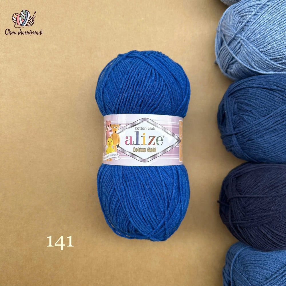 Len hè Cotton Gold nhập khẩu từ Alize Yarns, đan móc đồ hè, thú, nón cực xinh