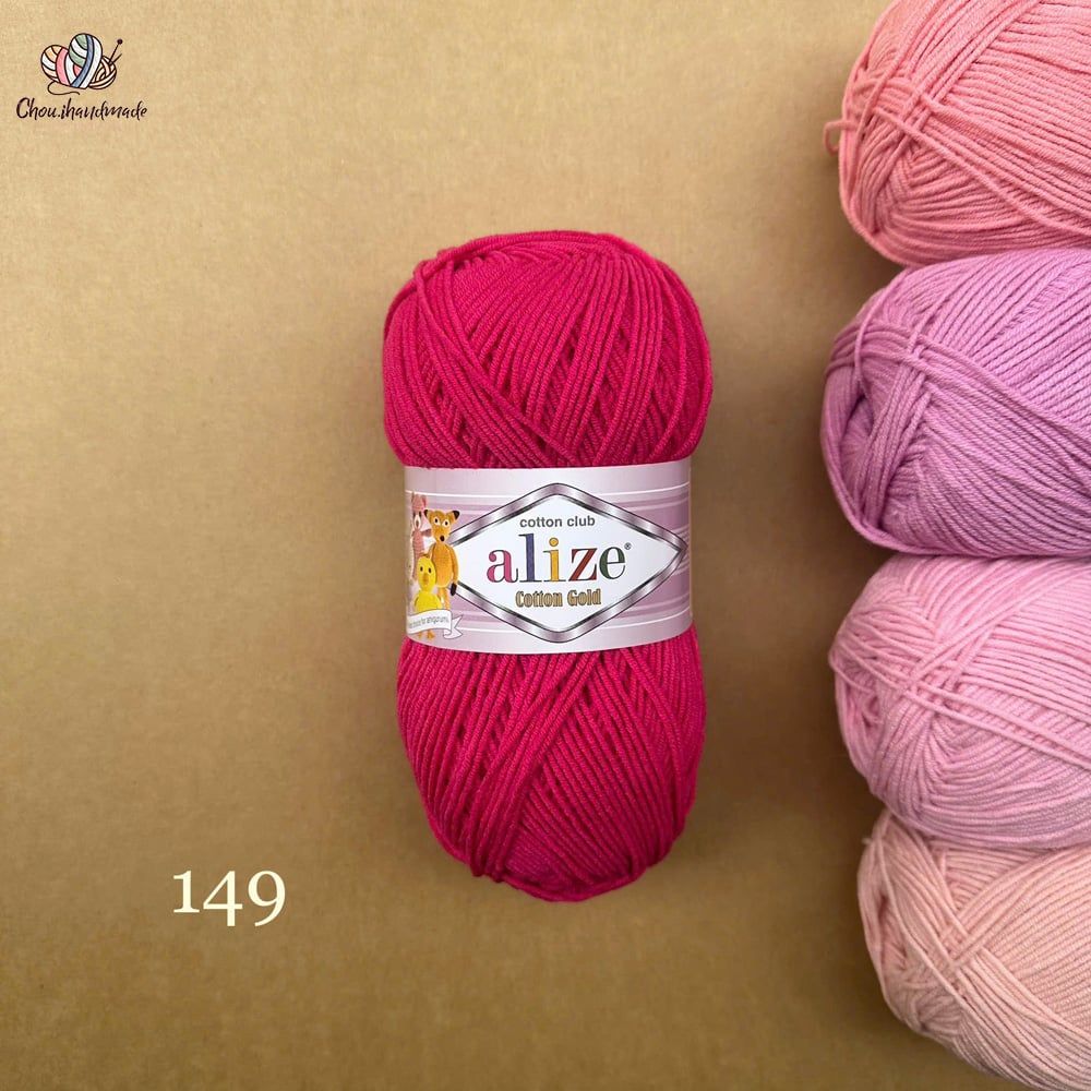 Len hè Cotton Gold nhập khẩu từ Alize Yarns, đan móc đồ hè, thú, nón cực xinh