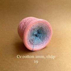 Cầu vồng cotton 1mm, sợi chập đan móc áo, váy, khăn