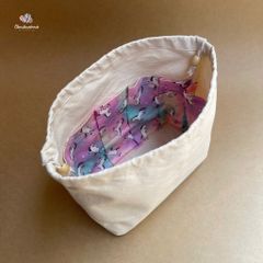 Lót túi dây rút, có ngăn túi, chất liệu vải cotton, dùng cho túi, ví đan móc thủ công