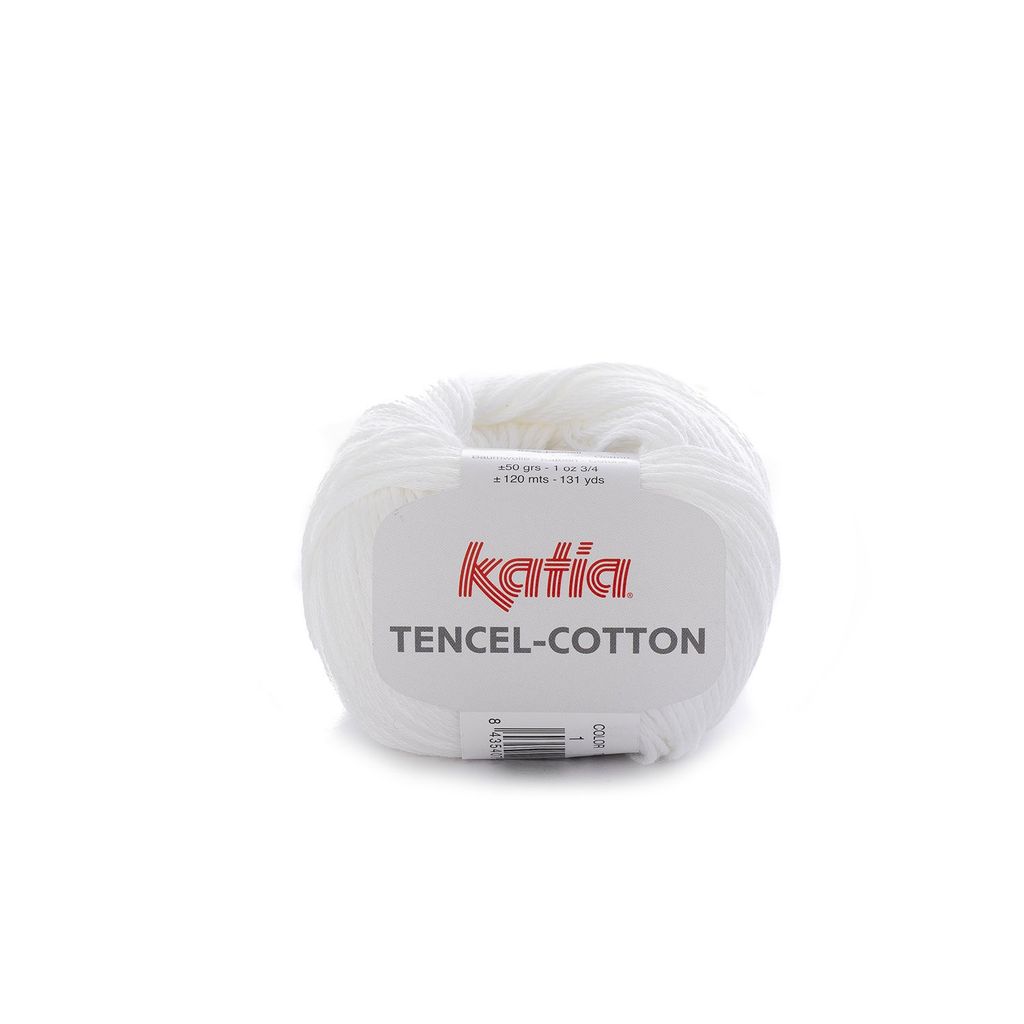 Sợi Tencel Cotton - Katia, 50g - 120m, dùng để đan móc áo, khăn