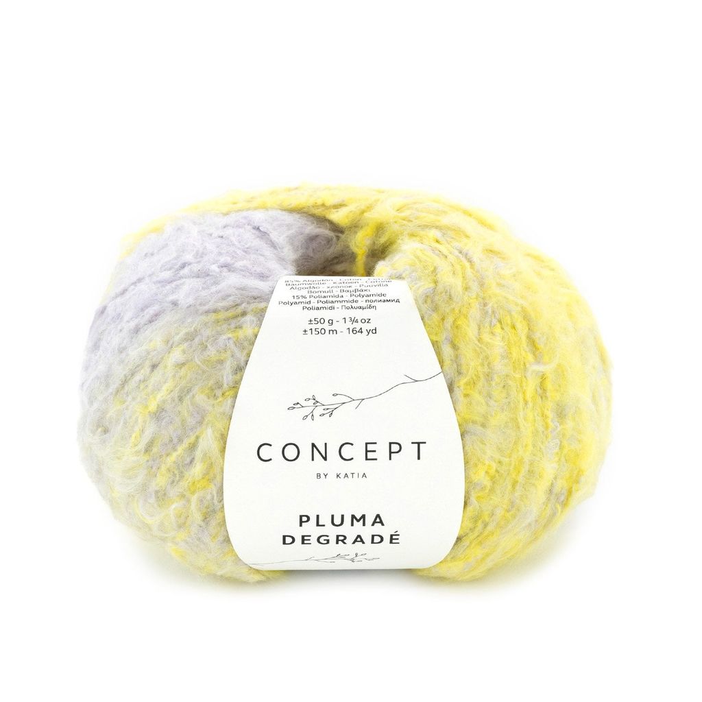 Sợi Pluma Degrade - Katia, 50g - 150m, dùng để đan móc áo, khăn