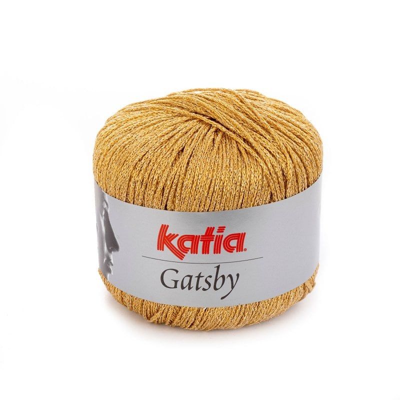 Sợi visco lấp lánh Gatsby - Katia, 50g - 118m, dùng để đan móc áo, khăn, nón