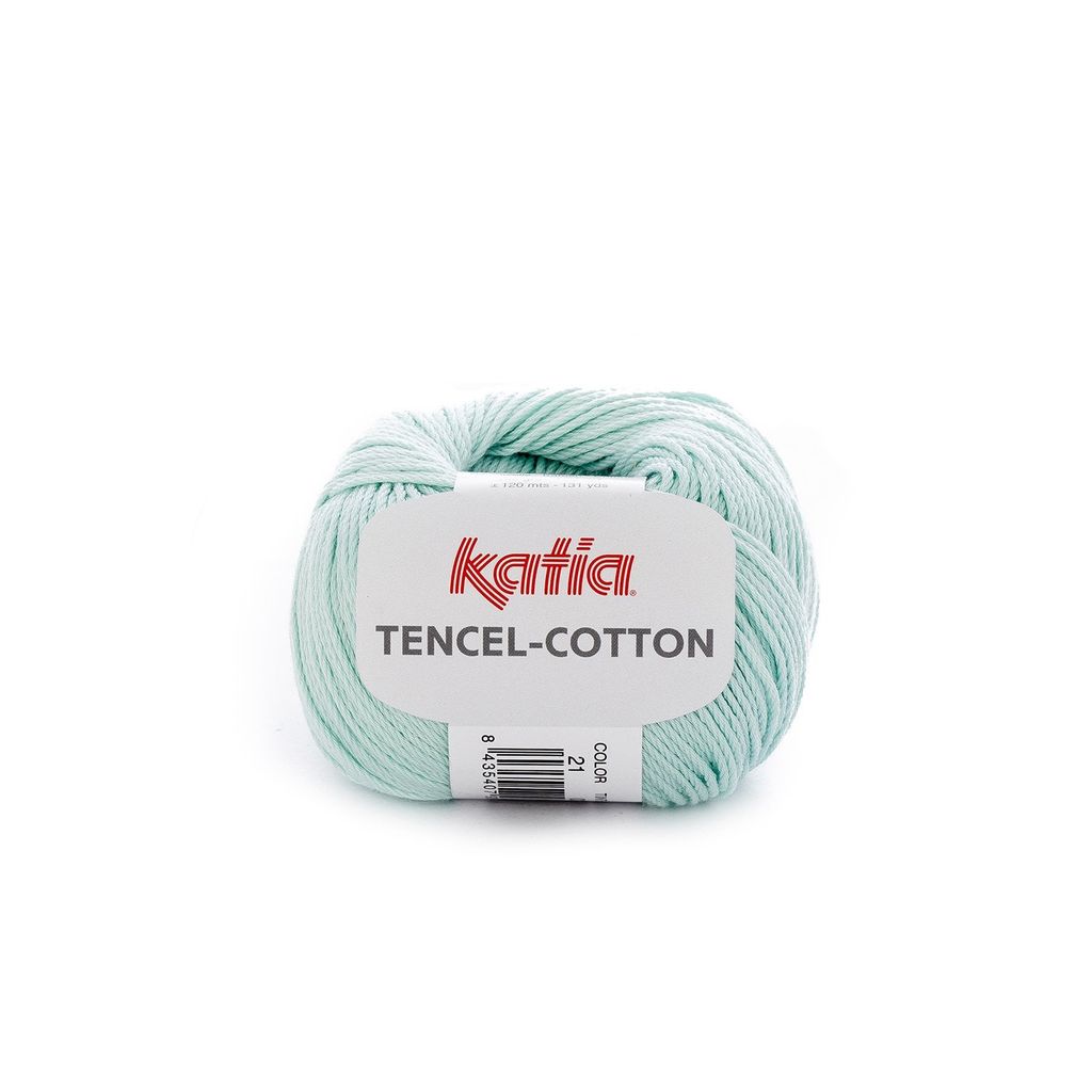 Sợi Tencel Cotton - Katia, 50g - 120m, dùng để đan móc áo, khăn