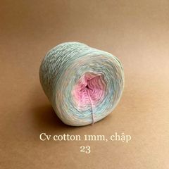 Cầu vồng cotton 1mm, sợi chập đan móc áo, váy, khăn