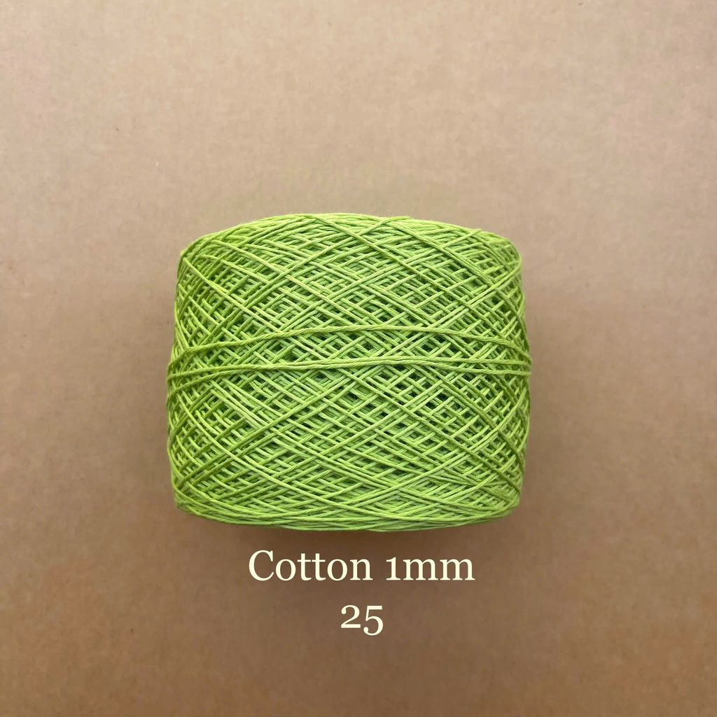 Sợi Cotton 1mm, 300g, đan móc áo, váy, khăn