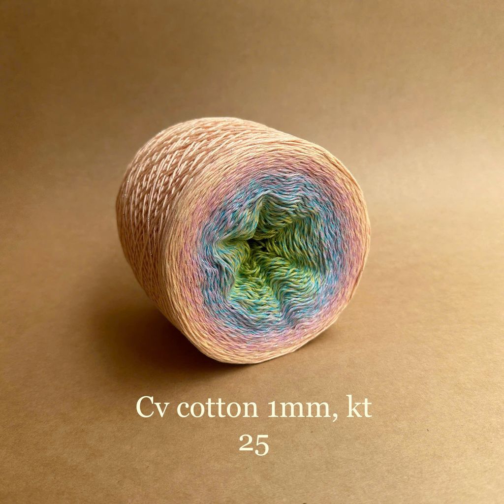 Sợi cầu vồng Cotton 1mm, kim tuyến