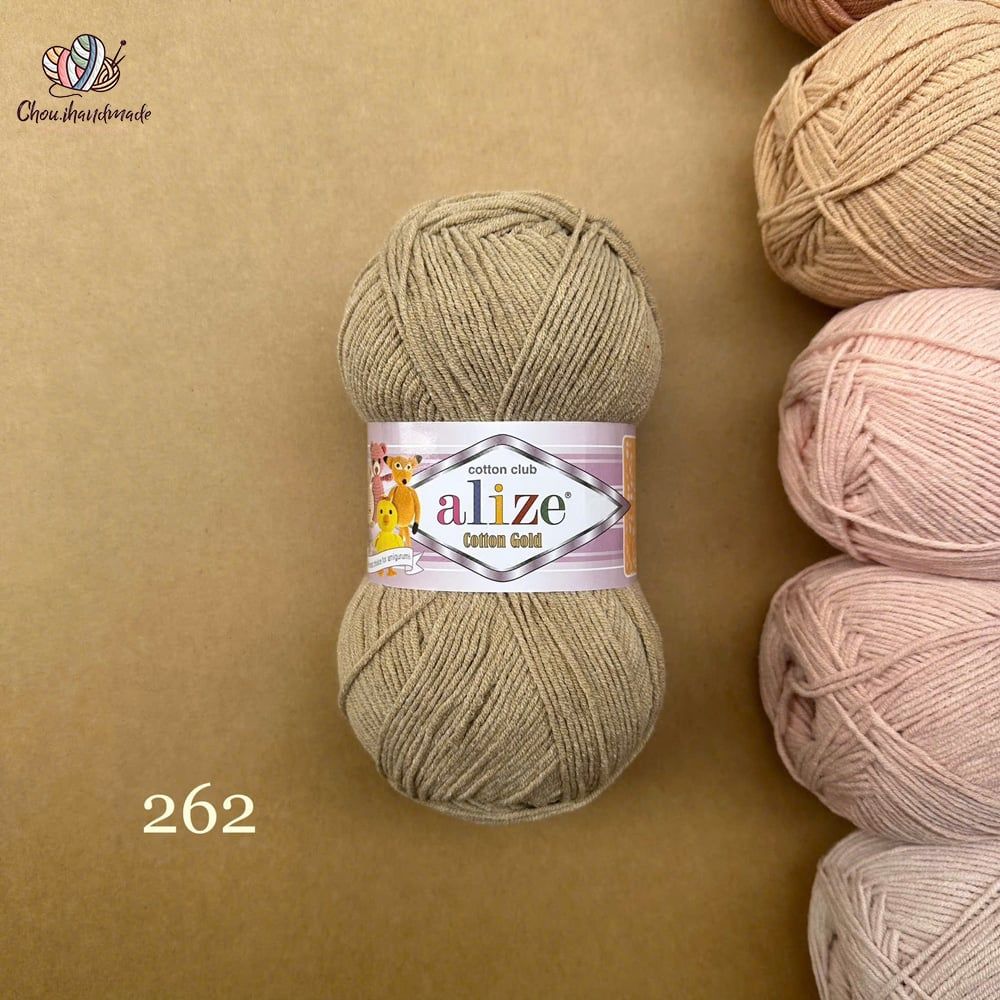 Len hè Cotton Gold nhập khẩu từ Alize Yarns, đan móc đồ hè, thú, nón cực xinh
