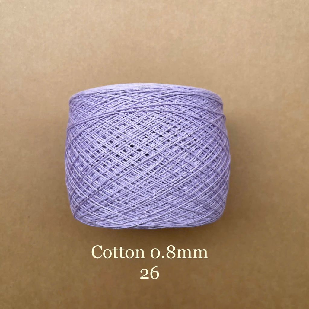 Sợi Cotton 0.8mm, 300g, đan móc áo, váy, khăn