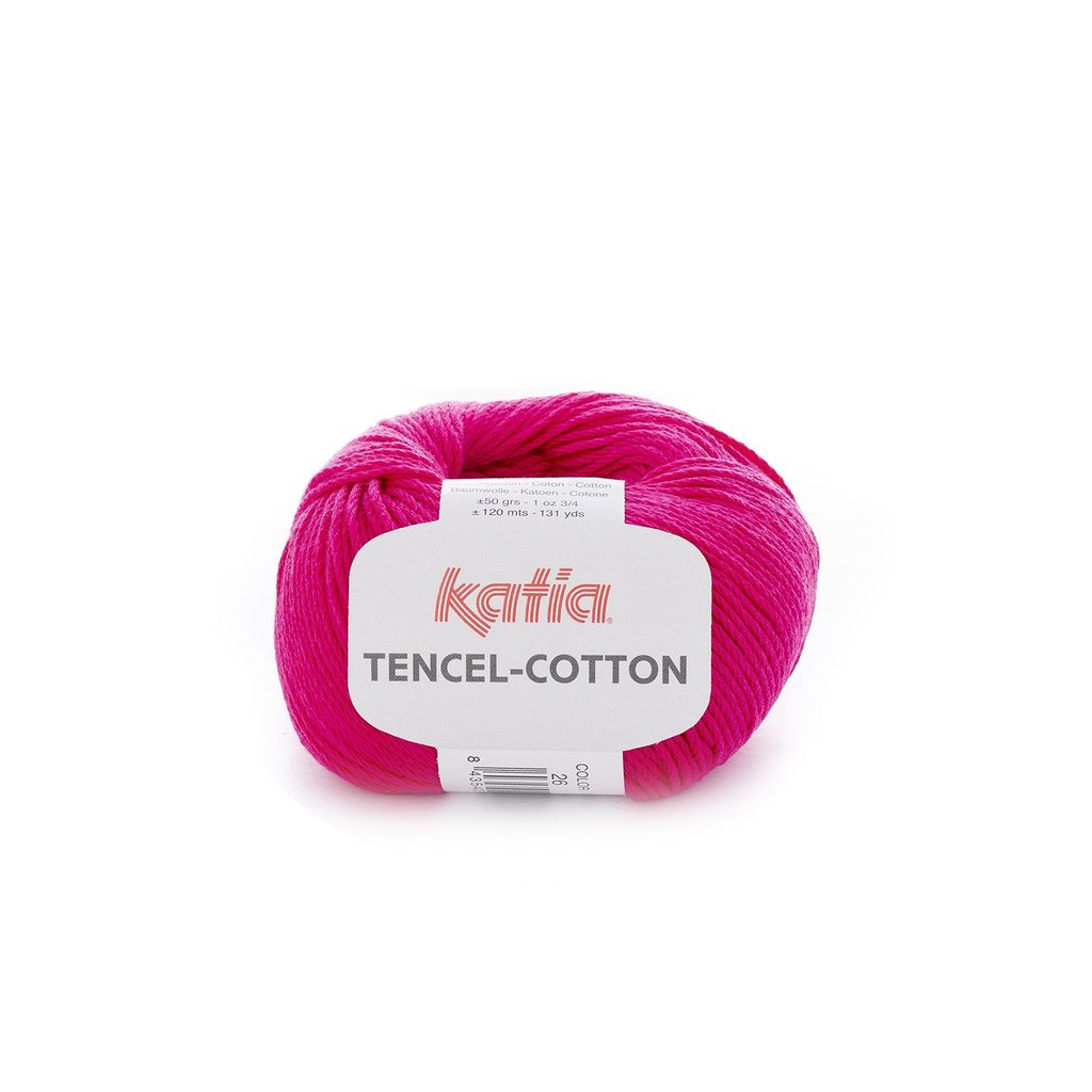Sợi Tencel Cotton - Katia, 50g - 120m, dùng để đan móc áo, khăn