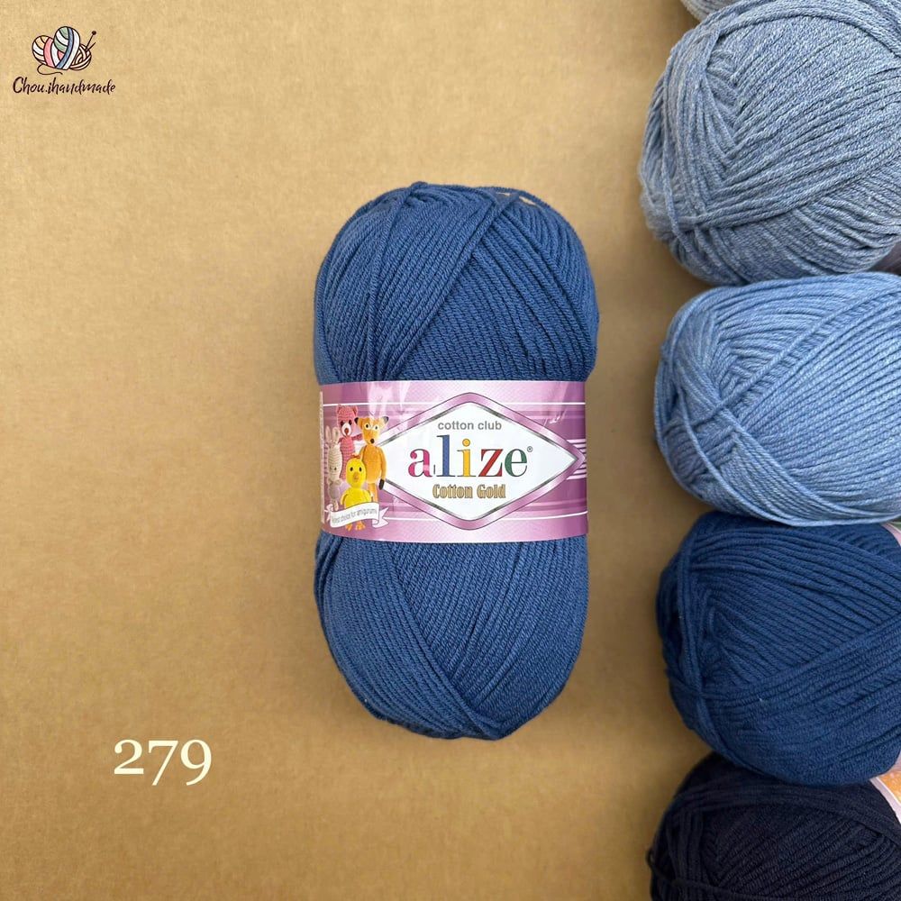 Len hè Cotton Gold nhập khẩu từ Alize Yarns, đan móc đồ hè, thú, nón cực xinh