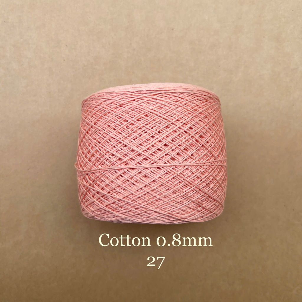 Sợi Cotton 0.8mm, 300g, đan móc áo, váy, khăn