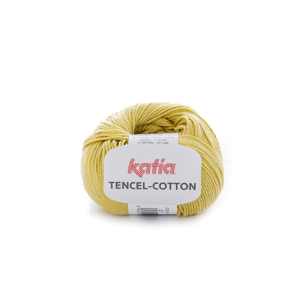 Sợi Tencel Cotton - Katia, 50g - 120m, dùng để đan móc áo, khăn