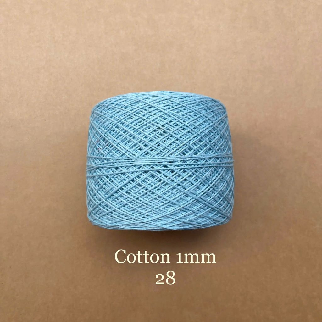 Sợi Cotton 1mm, 300g, đan móc áo, váy, khăn