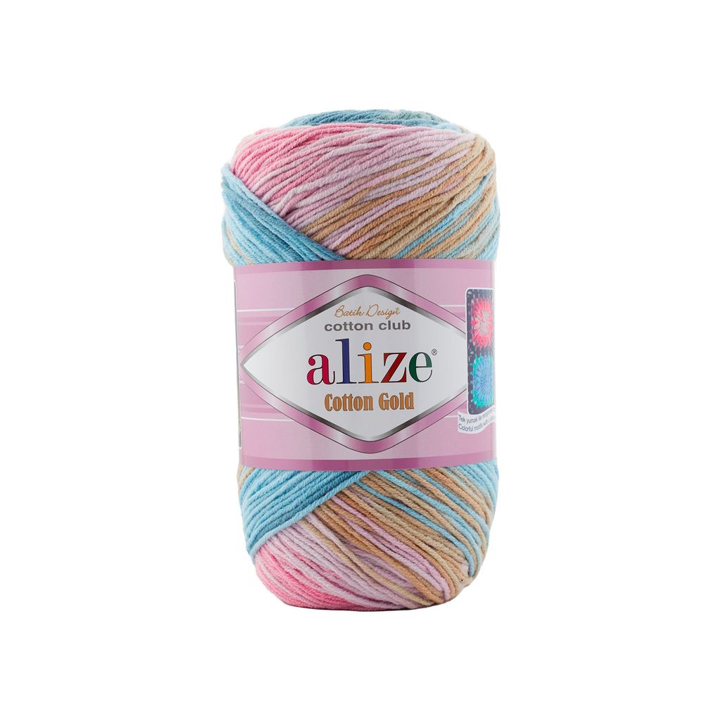 Len cotton Cotton Gold Batik nhập khẩu từ Alize Yarns, đan móc thú, nón, áo hè
