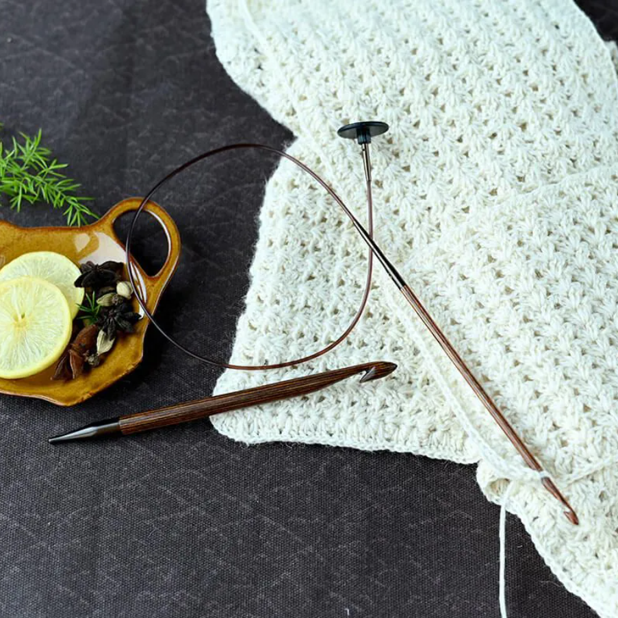 Đầu kim móc gỗ Ginger Afghan / Tunisian - Knitpro