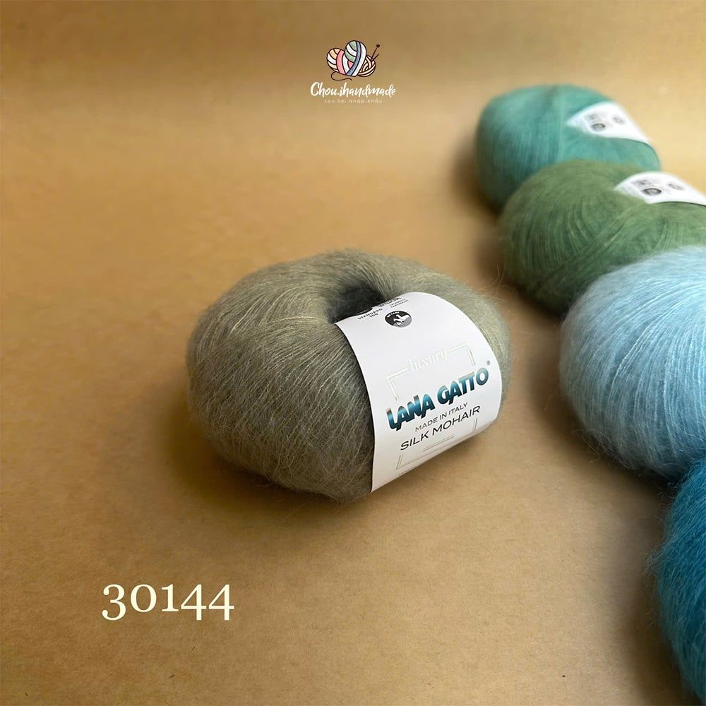 Len Silk Mohair - Lana Gatto, 25g - 212m, dùng để đan móc