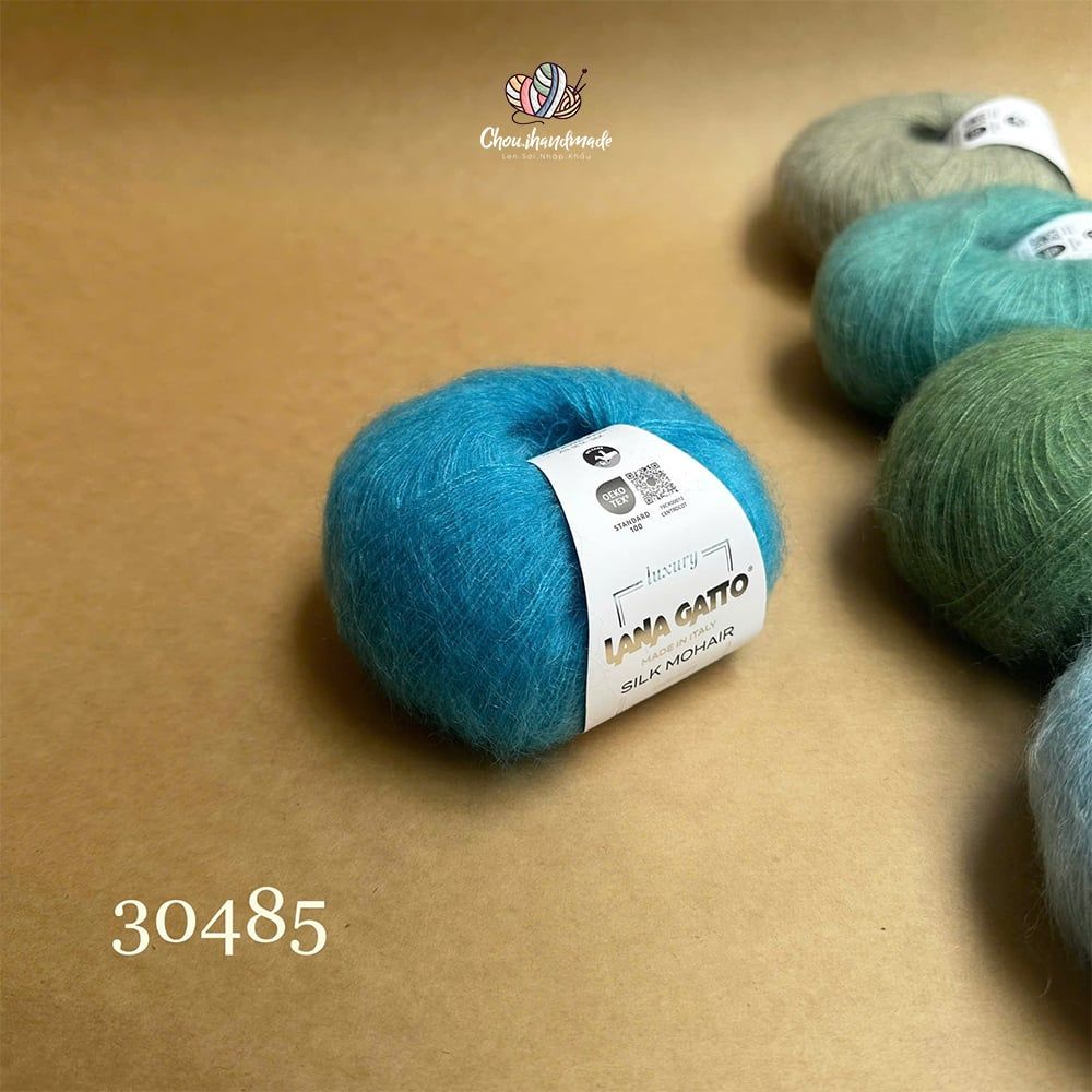 Len Silk Mohair - Lana Gatto, 25g - 212m, dùng để đan móc