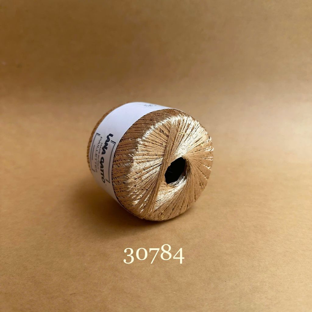 Sợi lấp lánh Paillettes - Lana Gatto, 25g - 195m, dùng để đan móc