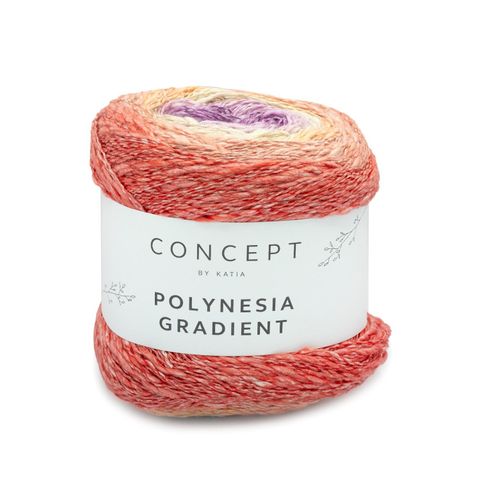 Sợi Polynesia Gradient - Katia, 200g - 660m, dùng để đan móc áo, khăn