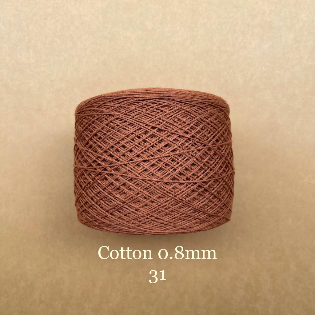 Sợi Cotton 0.8mm, 300g, đan móc áo, váy, khăn