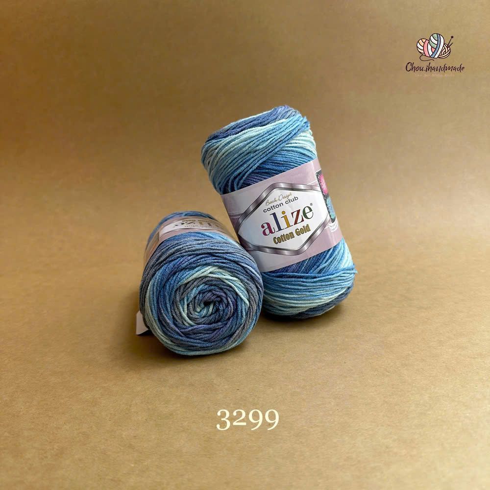 Len cotton Cotton Gold Batik nhập khẩu từ Alize Yarns, đan móc thú, nón, áo hè