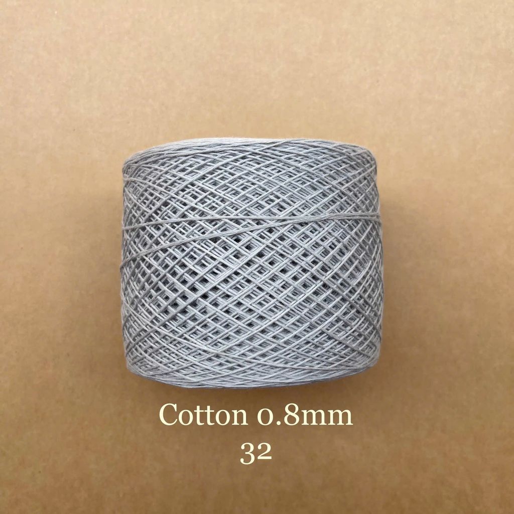 Sợi Cotton 0.8mm, 300g, đan móc áo, váy, khăn