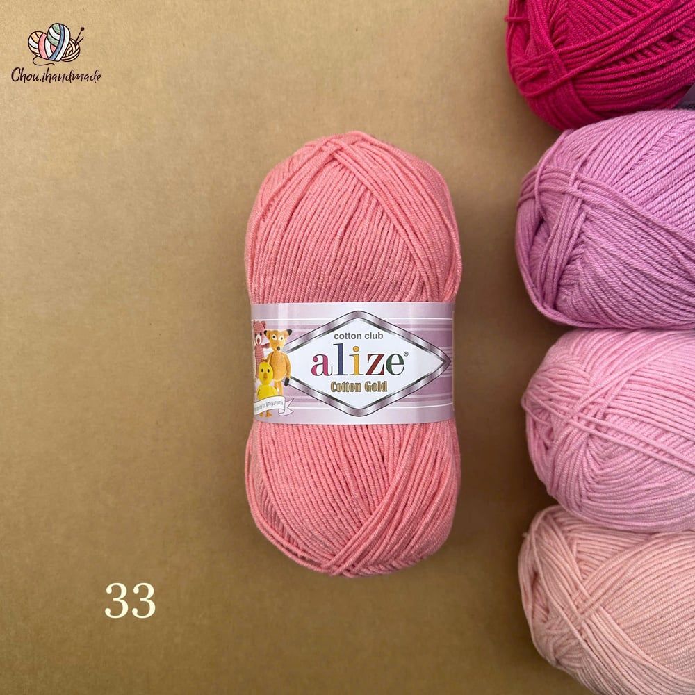Len hè Cotton Gold nhập khẩu từ Alize Yarns, đan móc đồ hè, thú, nón cực xinh