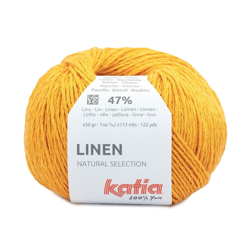 Sợi Linen - Katia, 50g - 112m, dùng để đan móc áo, khăn, túi